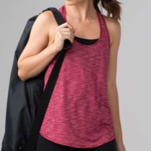 Lululemon Heathered cranberry size medium flowy light tank
